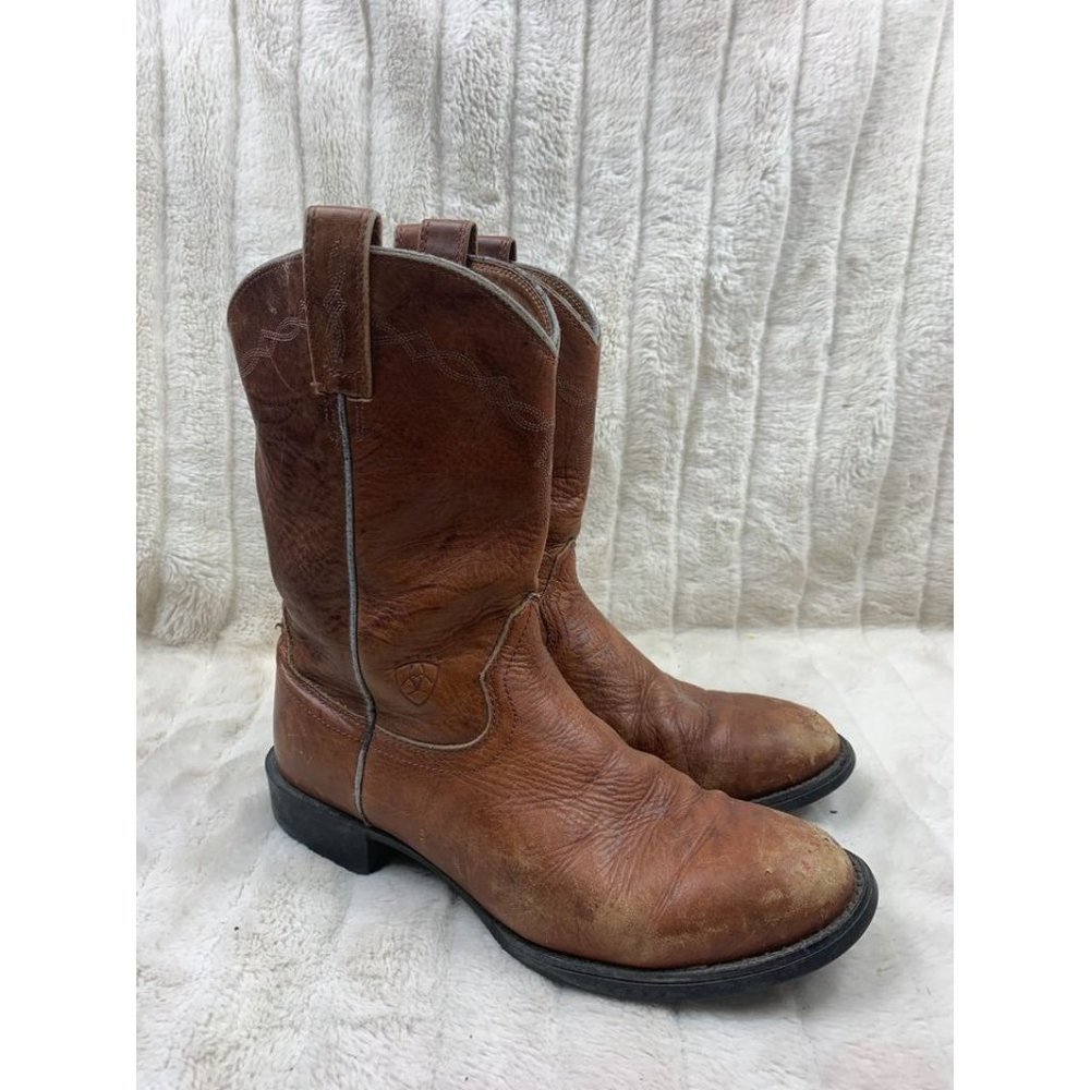 Ariat Cowboy Boots Western Country Men's 9D Brown Roper Rancher